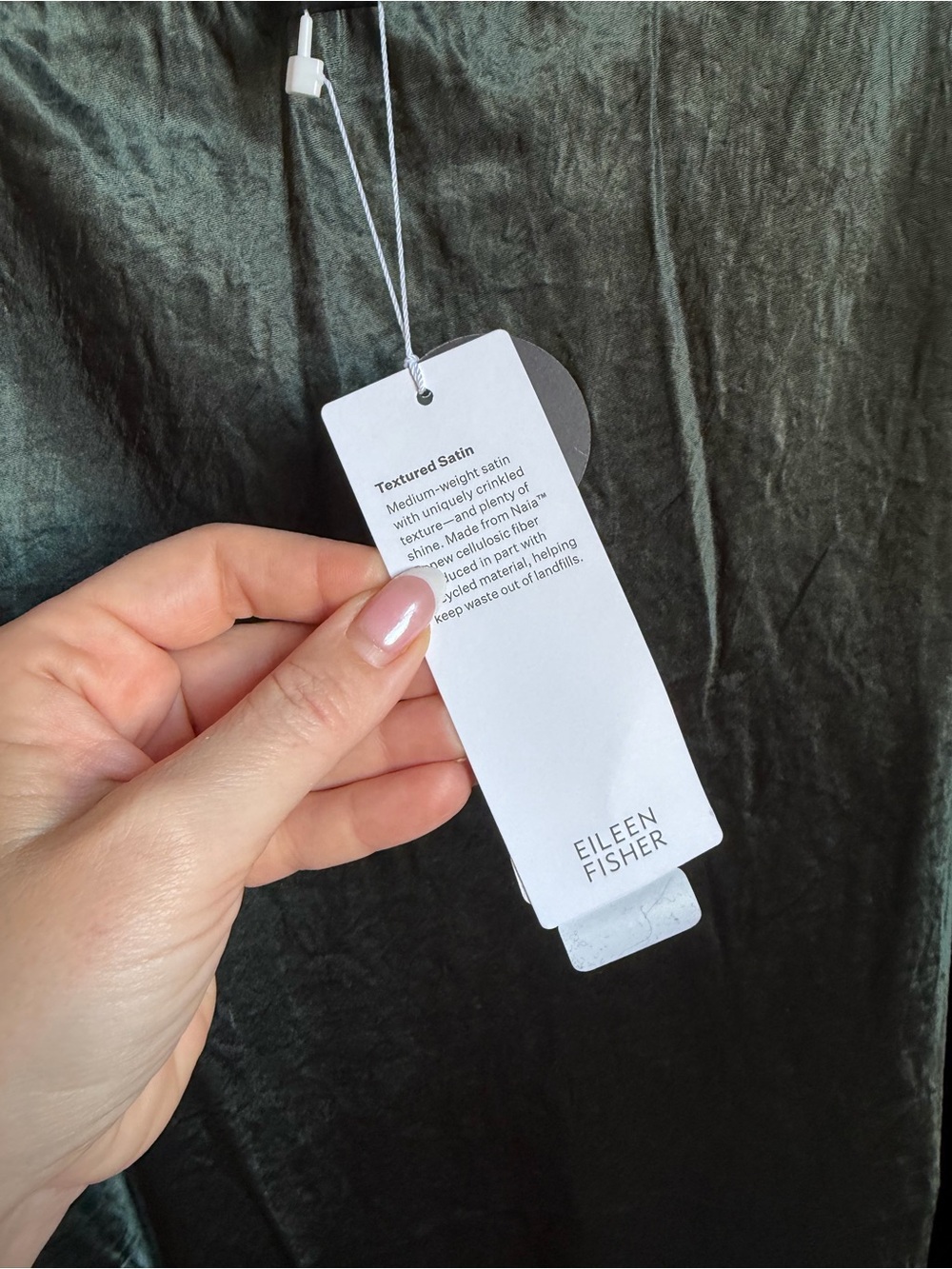 NWT Eileen Fisher Petite Textured Satin Elastic Waist Bias Maxi Skirt Sz M - Picture 7 of 9